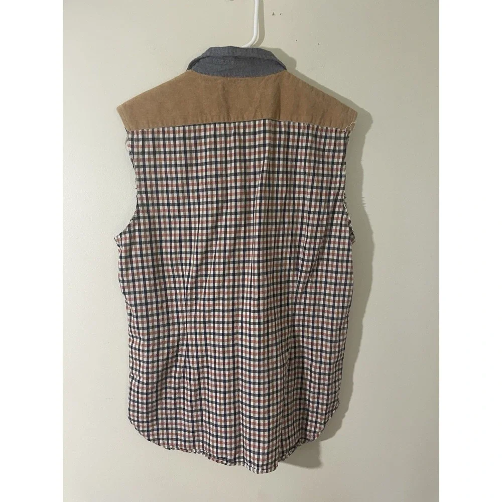Woolf‎ Originals Plaid Button Up Rancher Farm Vest Men's L Outdoor